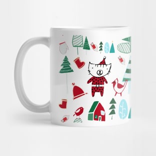 Santa Claus Kitten Mug